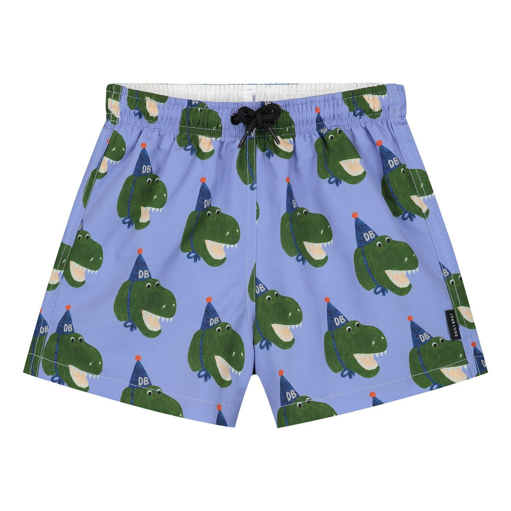 Daily Brat - Daffy Dino Swimshorts | Sky Blue