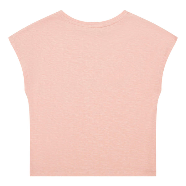 Littlefashionaddict - Hundred Pieces poederroze meisjes T-shirt met 'California Love' en palmbomen print. | Verkrijgbaar vanaf 4 tot 12 jaar