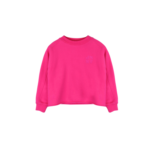 Jenest Billie Sweater Raspberry Pink – framboosroze sweater voor meisjes | Verkrijgbaar bij Little Fashion Addict