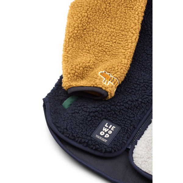 Liewood Nolan pile jacket Around the World multi mix voor jongens en meisjes | Ontdek Liewood bij Little Fashion Addict