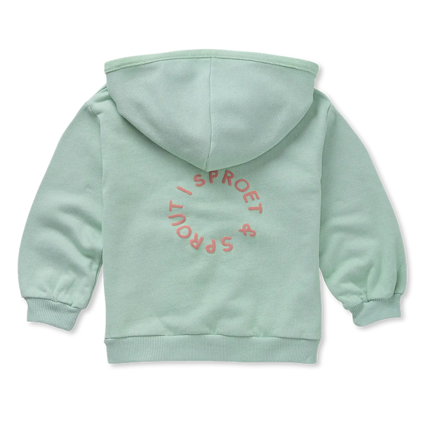 Unisex Hoodie met rits in muntgroen van Sproet & Sprout | Sweatshirt Hoody Sproet Silt Green uit de Champions League of Fun Collectie - Verkrijgbaar bij Little Fashion Addict