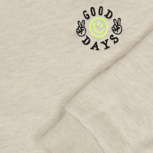 jongenstrui met skateboardprint van Tumble ’n Dry | Deck Sweater Off white Melange | Ontdek Tumble 'n Dry bij Little Fashion Addict