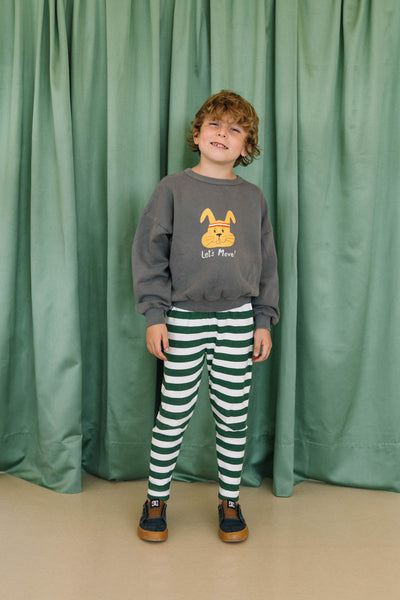 Jongenssweater Tony Rabbit in donkergrijs (volcano) met konijnenprint van We Are Kids | Ontdek We Are Kids bij Little Fashion Addict
