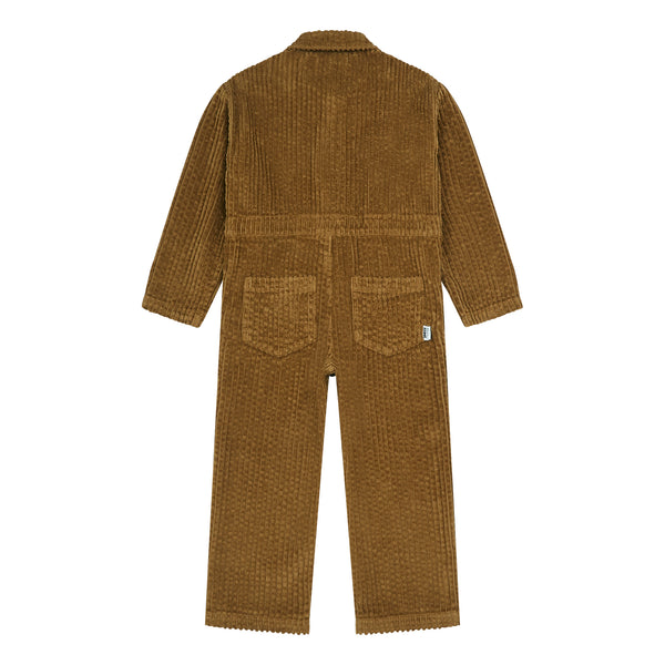 Hundred Pieces - Brown - Velvet Jumpsuit - Meisjesmode - Herfst- en Wintercollectie 2022 - Kleur: Bruin - Verkrijgbaar bij Littlefashionaddict.com vanaf 4 jaar tot 12 jaar