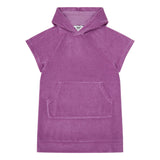 Hundred Pieces - Organic Terry Cloth Hoodie Dress - Kleur: Paars - Jurk met kap - Meisjesmode - Zomercollectie 2023 - Verkrijgbaar bij Littlefashionaddict.com