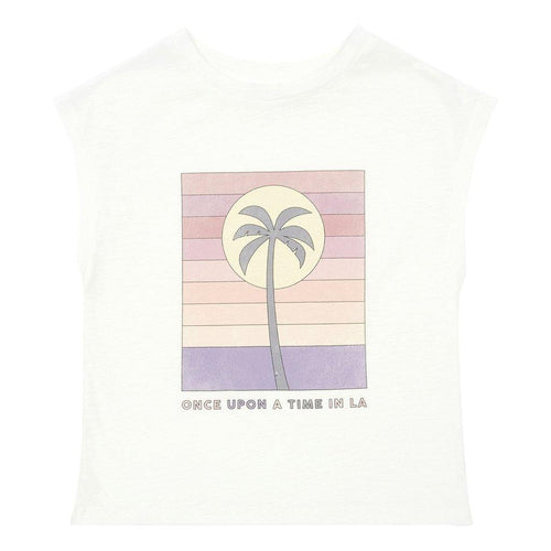 Little Fashion Addict - Hundred Pieces - Tank Top Palm Tree - Off White