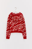 INDEE - Belgische modemerk - Koala Knit-Sweater - Kleur: Ruby Red (Robijnrood)- verkrijgbaar bij littlefashionaddict.com