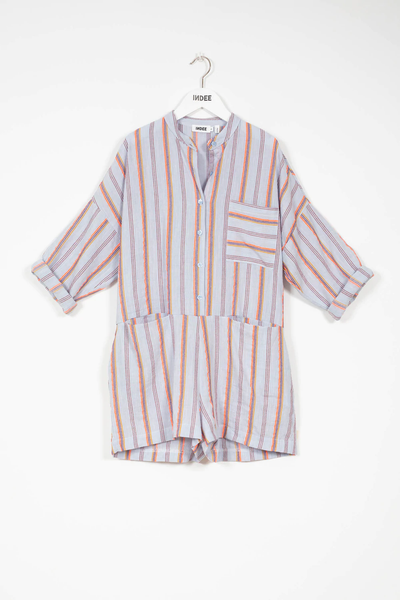 Little Fashion Addict - INDEE - Lusaka Jumpsuit Iceberg Blue (lichtblauw met strepen) - Belgisch modemerk voor tieners