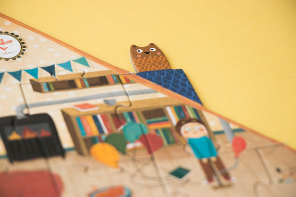 Londji  Kinderpuzzel - Puzzel 36 stukken - Welcome to my home - Voor kids vanaf 3 jaar - Verkrijgbaar bij Littlefashionaddict.com