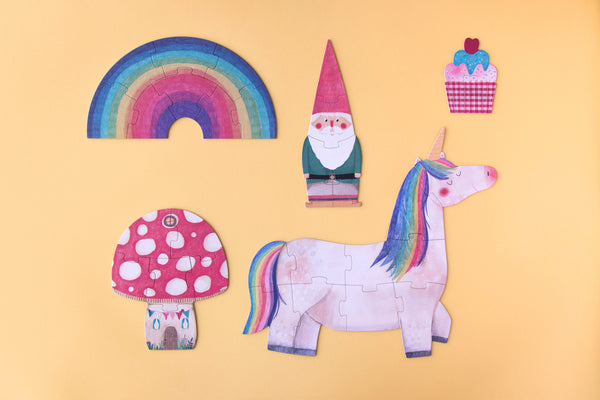 Londji Kinderpuzzel - Set van 5 puzzels - Happy birthday my little Unicorn - Voor kids vanaf 3 jaar - Verkrijgbaar bij Littlefashionaddict.com