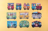 Londji Kinderpuzzel - Set van 10 puzzels met 3 stukken - Inlegpuzzel My littel Train Puzzle - Voor kids vanaf 3 jaar - Verkrijgbaar bij Littlefashionaddict.com