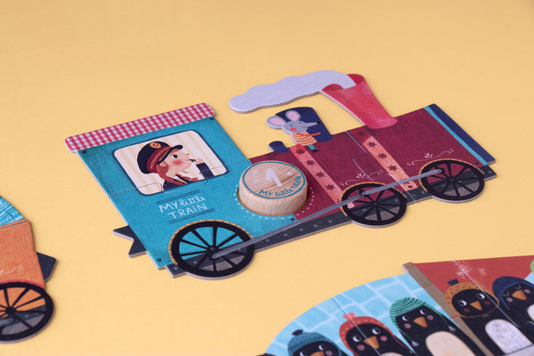 Londji Kinderpuzzel - Set van 10 puzzels met 3 stukken - Inlegpuzzel My littel Train Puzzle - Voor kids vanaf 3 jaar - Verkrijgbaar bij Littlefashionaddict.com