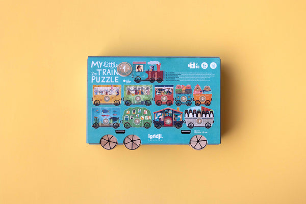Londji Kinderpuzzel - Set van 10 puzzels met 3 stukken - Inlegpuzzel My littel Train Puzzle - Voor kids vanaf 3 jaar - Verkrijgbaar bij Littlefashionaddict.com