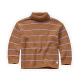 Littlefashionaddict - Sproet & Sprout - AW22 - Turtleneck sweater stripe - Kleur: Lion - Voor Jongens - Vanaf 4 tot 10 jaar in stock en verkrijgbaar bij Little Fashion Addict