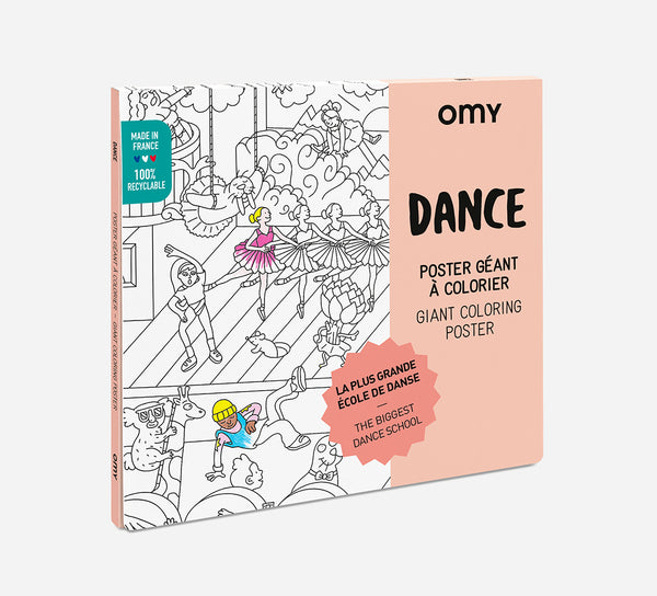 Omy - Giant coloring poster Dance - Verkrijgbaar bij littlefashionaddict.com