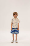 Summer Printed Shirt Tiago Bird Print van Wander & Wonder met een pastel vogelprint. | Verkrijgbaar bij Little Fashion Addict