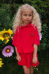 Luchtige meisjes short in love potion roze – Daily Brat suzy short | Verkrijgbaar bij Little Fashion Addict