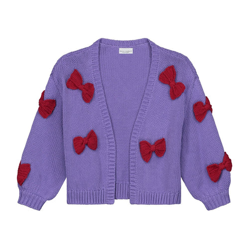 Tijdloos meisjes gilet met lange mouwen en striksluiting – Daily Brat | Verkrijgbaar bij Little Fashion Addict
