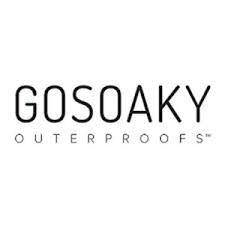 Gosoaky logo: het merk Gosoaky, gespecialiseerd in hoogwaardige en stijlvolle regenkleding voor kinderen vanaf 1 jaar, verkrijgbaar bij Little Fashion Addict.