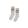 Jenest J Sport Socks Grey Melange – grijze sportsokken voor jongens met retro strepen | Little Fashion Addict