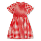 Geruit meisjesjurkje van A Monday in Copenhagen | Eliya Dress - Poppy Check Verkrijgbaar bij Little Fashion Addict