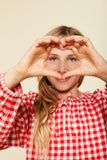 Rood geruit meisjesblousje van A Monday in Copenhagen | Elisa Blouse - Poppy Check is verkrijgbaar bij Little Fashion Addict