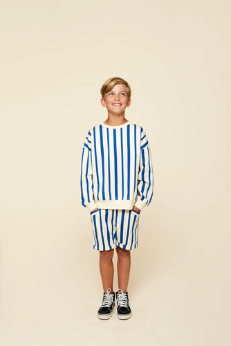 Ontdek de Louis Sweater met blauwe strepen van A Monday in Copenhagen | Verkrijgbaar bij Little Fashion Addict