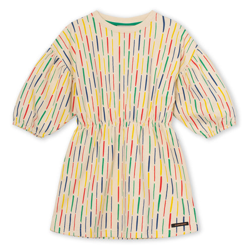 Sweatjurk 'Anna Dress' voor meisjes met stijlvolle strepen van A Monday in Copenhagen | Verkrijgbaar bij Little Fashion Addict
