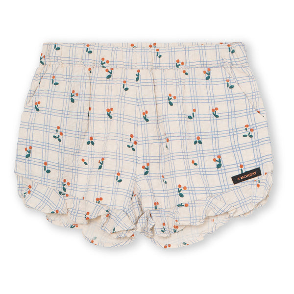 Meisjesshort met kersenprint - Pearl Shorts Cashmere Print van A Monday In Copenhagen | Verkrijgbaar bij Little Fashion Addict