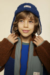 Littlefashionaddict - A Monday in Copenhagen - AW23 - The Food School - Teddy Jacket Blue Coral - Voor jongens - Vanaf 4 tot 12 jaar in stock en verkrijgbaar bij Little Fashion Addict