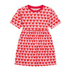 Daily Brat Adore Snuggle jurk lichtroze met rode hartjesprint voorkant | Ontdek Daily Brat bij Little Fashion Addict