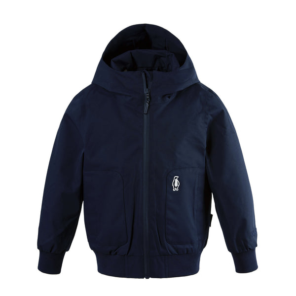 Gosoaky Blue Bird regenjas in donkerblauw voor jongens en meisjes -  Verkrijgbaar bij Little Fashion Addict