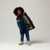 Gosoaky City Fox winterjas in Denim Multi met kleurblokken en imitatiebont | Ontdek Gosoaky bij Little Fashion Addict