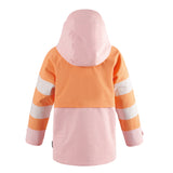 Roaring Mouse regenjas van Gosoaky | Mary's Rose Pink regenjas voor kinderen, waterdicht en voorzien van speelse gestreepte mouwen. | Verkrijgbaar bij Little Fashion Addict