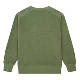 Hundred Pieces - Organic Cotton Crewneck Sweatshirt - Green - Groene sweater met ronde hals voor jongens - jongenssweater  - Verkrijgbaar bij Littlefashionaddict.com