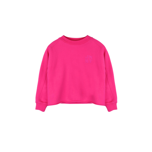 Jenest Billie Sweater Raspberry Pink – framboosroze sweater voor meisjes | Verkrijgbaar bij Little Fashion Addict