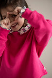 Jenest Billie Sweater Raspberry Pink – framboosroze sweater voor meisjes | Verkrijgbaar bij Little Fashion Addict