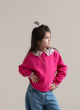 Jenest Billie Sweater Raspberry Pink – framboosroze sweater voor meisjes | Verkrijgbaar bij Little Fashion Addict