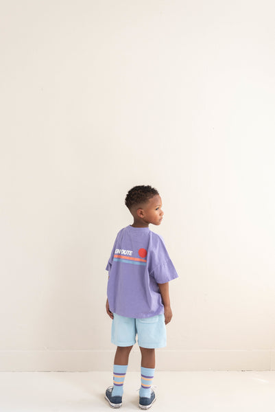 Lichtblauwe Hug Shorts van Jenest voor jongens in zacht ribfluweel | Hug Shorts Water Blue - verkrijgbaar bij Little Fashion Addict