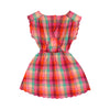 Kiki Dress van Jenest in fuchsia multicolor ruit | Little Fashion Addict