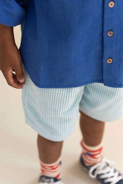 Lef Shirt van Jenest in kobaltblauw | Jongenshemd van Jenest verkrijgbaar bij Little Fashion Addict