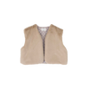 Jenest Lily Fur Gilet Caramel Brown – zacht faux fur gilet voor meisjes met bedrukte voering | Verkrijgbaar bij Little Fashion Addict