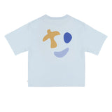 Mase T-shirt Water Blue van Jenest – lichtblauwe oversized jongens T-shirt met grafische rugprint | Ontdek Jenest bij Little Fashion Addict