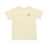 Unisex T-shirt van Jenest in zonnig geel met streepjes | Nurture T-shirt Sunny Yellow Stripe | Verkrijgbaar voor jongens en meisjes van 4 tot 10 jaar bij Little Fashion Addict