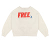 Elegante Ecru Sweater met vogelprint voor jongens en meisjes van het merk, Jenest. | Free Bird Sweater verkrijgbaar bij Little Fashion Addict
