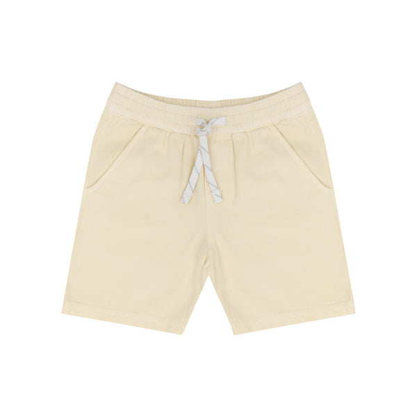 Stijlvolle jongensshorts in lichtgeel van Jenest | Knox Shorts Faded Yellow | Verkrijgbaar bij Little Fashion Addict