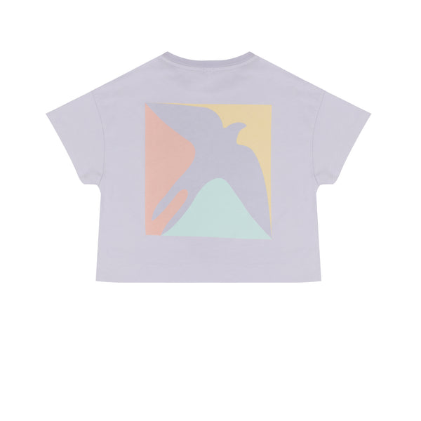 Jenest Livia Logo T-shirt voor meisjes in licht lavendel | Verkrijgbaar vanaf 3/4 tot 9/10 jaar bij Little Fashion Addict