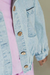 Trendy Jenest Marie Jacket - Lichtgewassen oversized denim voor meisjes | Verkrijgbaar bij Little Fashion Addict