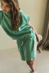Mouwloze Hoody in het lichtgroen voor jongens en meisjes van Jenest. | Taka Sleevless Hoody Watermelon Green | Verkrijgbaar bij Little Fashion Addict