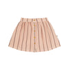Sasha Skirt van Jenest in roze gestreept katoen | Sasha Skirt Peach Rose Stripe - Verkrijgbaar bij Little Fashion Addict